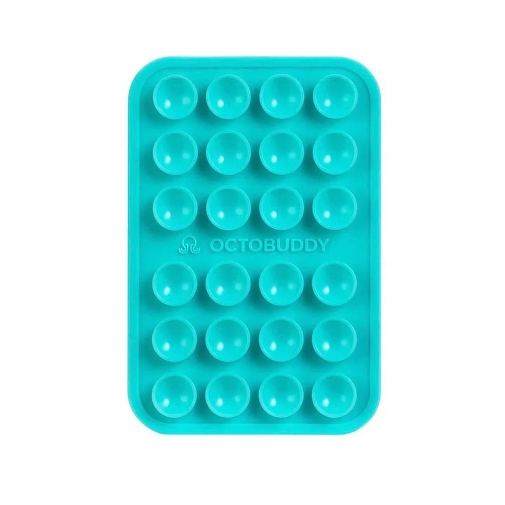 Octobuddy Silicone Suction Cup Phone Mount Turquoise Magnet New in Box